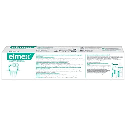 Elmex Original Sensitive Toothpaste 75ml, Sensitive Toothpaste, 24-Hour Protection with Fluoride to Strengthen Teeth, Helps Remove Plaque with Regular Brushing - Image 5