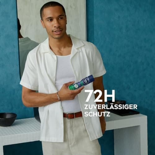 NIVEA MEN Déodorant spray Fresh Sensation (1 x 150 ml), Déodorant homme fraîcheur 72 h, Anti-transpirant parfumé longue durée à la formule INFINIFRESH unique (Lot de 2) - Image 5