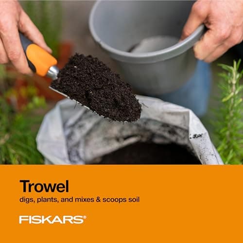 Fiskars Ergo Recyclable Garden Tool Kit Black/Orange - Image 4