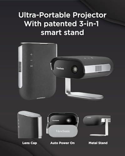 ViewSonic M1 Max Portable Smart LED Projector, Full HD 1080P, Google TV, 360° Projection, 200 ANSI Lumens, Built-in Battery with 2 Hours Playtime, Auto Focus, Keystone H/V - Image 6