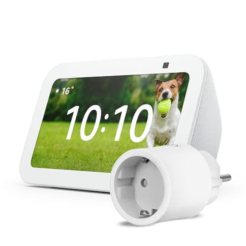 Echo Show 5 (Nouvelle génération) | Blanc + OSRAM SMART+ Prise intelligente avec Matter, Fonctionne avec Alexa - Kit de démarrage Maison connectée - Image 3