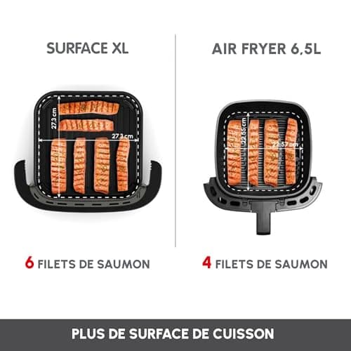 Moulinex Easy Fry XL Surface & Pizza 4L, Air fryer, Extra large cooking surface, Compact, Viewing window, Black, AL4018F0 - Image 6