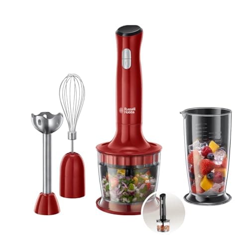 Russell Hobbs 24700-56 3-in-1 Hand Blender (Smoothie, Sauce, Baby Food, Crushed Ice, Cake etc, Dishwasher, Measuring Bowl 700 ml, Chopper 500 ml, Splash Proof) - Image 3