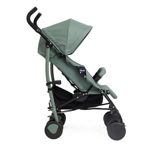 Chicco Echo Lite Poussette Bebé Légère, de 0 Mois à 22 kg, Poussette canne, Dossier inclinable et réglable en 4 positions, Siège Spacieux, Double Frein et Roues Avant Pivotantes, Vert - Image 4