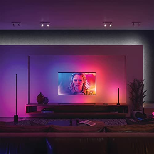 Philips Hue White and Color Ambiance, Gradient White Sign Floor Lamp, Floor Lamp with Bluetooth, LED Lamp Compatible with Alexa, Google Assistant and Apple Homekit - Image 3
