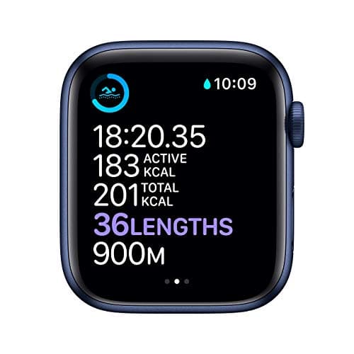 Apple Watch Series 6 (GPS, 44MM) Blue Aluminum Case with Navy Sport Strap (Refurbished) - Image 5