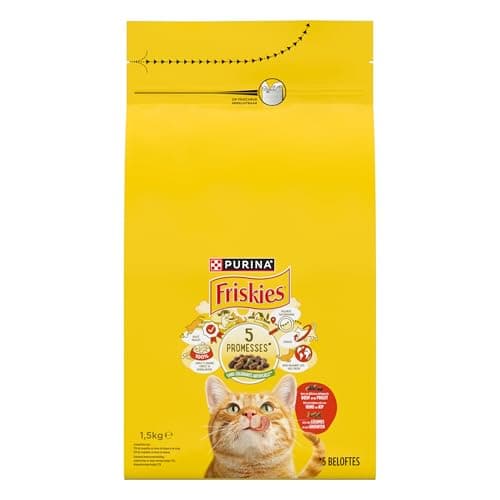 FRISKIES | Cat | Complete Dry Food for Adult Cats | Beef, Chicken and Vegetables | Complete Food Rich in Vitamins and Minerals | Bag | 1.5 kg - Image 4