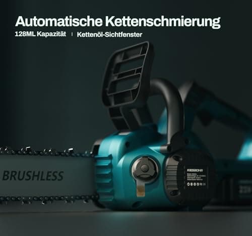 30 cm Battery Chainsaw Compatible with Makita 18V Battery, Cordless and Brushless Electric Chainsaw with Automatic Oiler and Chain Voltage (No Battery or Charger) - Image 5