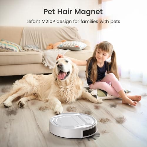 Lefant Robot Vacuum Cleaner, Robot Vacuum Cleaner, Slim Silent Autonomy, Connected with WiFi/Alexa/App, 3 Suction Modes, Programmable, Ideal for Pet Hair Carpets Hard Floors, M210 White - Image 4