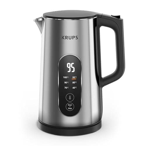 Krups Selection, Electric kettle, 6temperatures, Real-time display, 30minutes warm, BW871DF0, Metal - Image 4