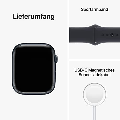 Apple Watch SE (2. Generation) (GPS, 44 mm) Smartwatch - Aluminiumgehäuse Mitternacht, Sportarmband Mitternacht - Regular (Refurbished) - Image 7
