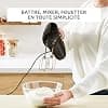 Moulinex Quick Mix, Hand Mixer, 300 W, Stainless Steel Whisks and Dough Hooks, Ergonomic Handle, 5 Adjustable Speeds + Pulse, Compact, HM3108B1, Black - Image 3