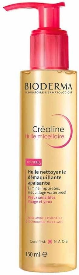 BIODERMA Créaline Micellar Oil - Cleanses, Removes Makeup, Soothes - Removes Waterproof Makeup from Eyes and Lips - Sensitive Skin - Pump Bottle 150 ml - Image 1