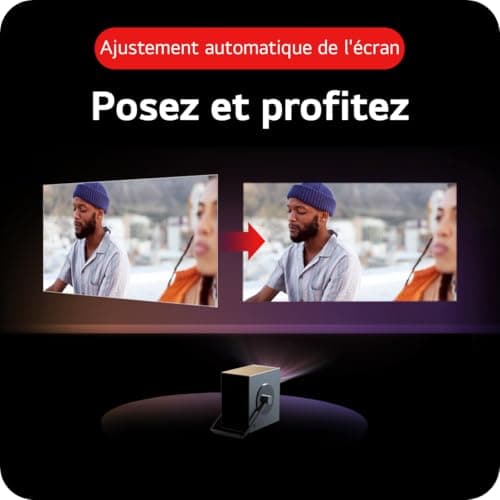 LG CineBeam HU710PB Portable Projector Compact Design for Home Cinema, 500 Lumen, 4K UHD, Projection Between 50~120 Inches, LG Smart WebOS 6.0, Bluetooth and Built-in Speakers - Image 8