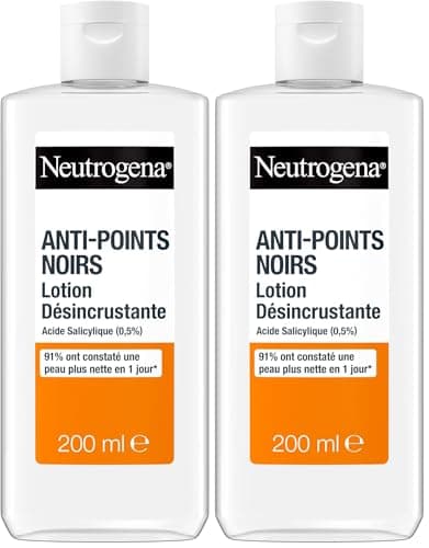 Neutrogena | Lotion Désincrustante Anti-Points Noirs (flacon de 200 ml) – Lotion pour le visage à l'acide salicylique (0,5%) – 91% ont constaté une peau plus nette en 1 jour* (Lot de 2) - Image 3