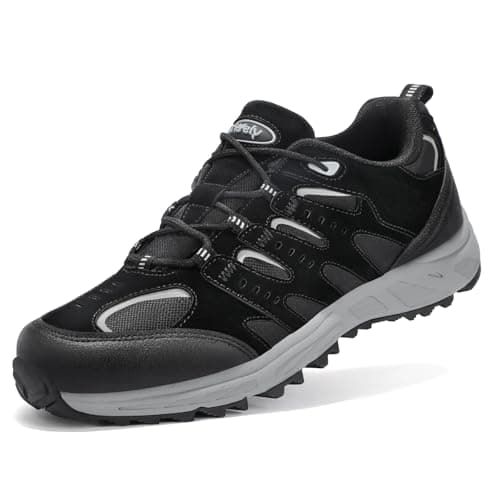 Kricely Men's Hiking Low Shoes Walking Shoe High Top Climbing Mountaineering Outdoor Trekking Men's Trail Shoe for Sports Sneakers - Image 2