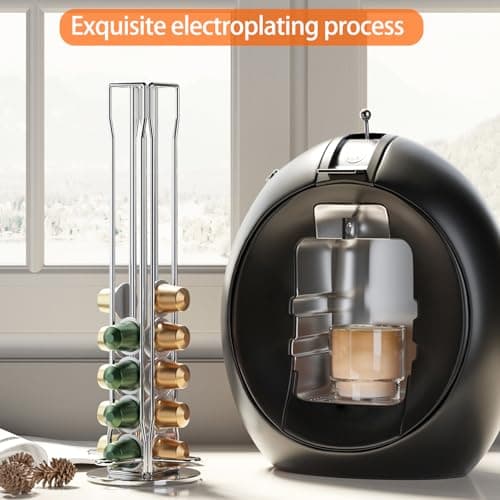 Storage Holder for Nespresso Coffee Capsules, Holders for 40 Black Coffee Capsules, 360 Degree Rotable Coffee Capsule Stands, Capsule Dispenser, Pod Storage Holder - Image 7