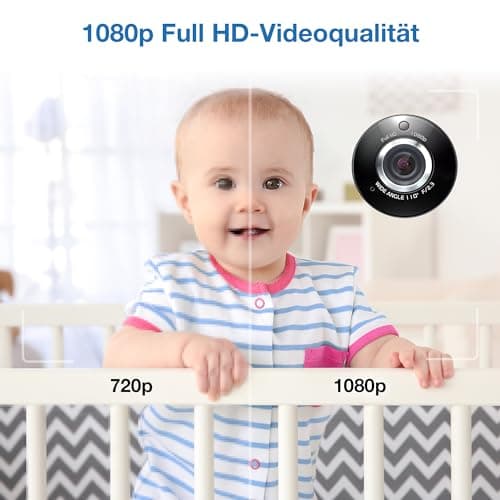 VTech RM7764HD 1080p WiFi Remote Access Baby Monitor, 360° Pan&Tilt, 7" 720p HD Display, HD Night Vision, Soothing Sounds, 2-Way Talk, Temperature Sensor, Motion Detection, iOS & Android - Image 7