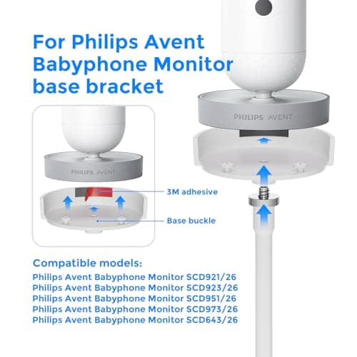 Philips Avent Video Baby Monitor SCD 923/26,SCD 921/26,SCD643/26,SCD973/26,SCD951/26,Flexible Clip Holder for Philips Avent Video Babyphone - Image 3