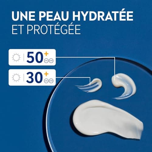 NIVEA SUN - Coffret Protection Solaire - Crème Solaire Visage FPS 30 (50 ml) + Spray Protect & Hydrate FPS 50+ (200 ml) + Spray Après Soleil (200 ml) + Duo Labello Sun & After Sun + Ballon De Plage - Image 5