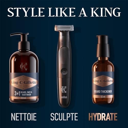 Gillette King C. Sérum Epaississant Pour Hommes, Soin Et Entretien De La Barbe Longue Ou Courte, Produit Avec Huile D’Argan Et Parfum Signature, Barbe Plus Fournie En 14 Jours, 50ml - Image 5