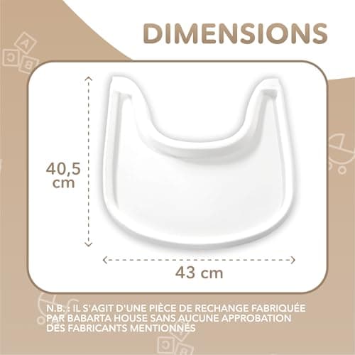 High Chair Table Compatible with Stokke Tripp Trapp Trapp Chair with Powerful Smooth Suction Surface, Curved Ergonomic Design, Glossy White, BPA Free, Easy to Assemble - Image 5