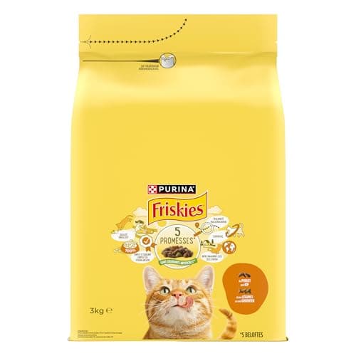 FRISKIES | Chat | Croquettes complètes pour Chats Adultes | Au Poulet et aux Légumes | Aliment Complet Riche en Vitamines et Minéraux | Sac | 3 KG - Image 4
