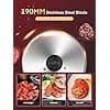 200W Electric Ham and Sausage Slicer, 2 Detachable Blades 19 cm, 0-15 Thick Precise Groove Switch for Safe Use, for Bread, Ham, Cheese and Meat, Silver - Image 6