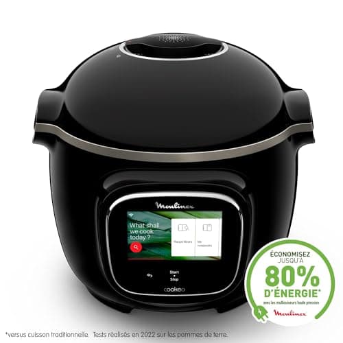 Moulinex Cookeo Touch Wifi Smart Multicooker, 6 L Bowl, High Pressure Step-by-Step Guide, 250 Integrated Recipes, Moulinex CE902800 Application, Black - Image 3