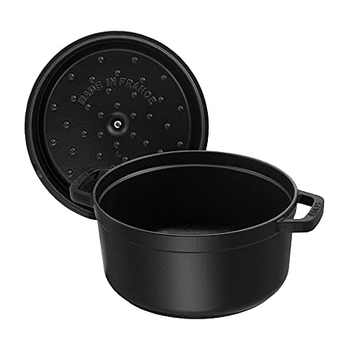 STAUB Enamelled Cast Iron Casserole Dish with Lid, Suitable for All Heat Sources Including Induction, 7 to 8 People, Round, 30 cm, 8.34 L, 8.9 kg, Matte Black - Image 5