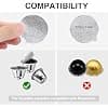 160 Pcs 37mm Self Adhesive Aluminum Foil Lids for Espresso Capsules, Aluminum Foil Lids Compatible with Nespresso Coffee Capsule Reusable Coffee Pods - Image 4