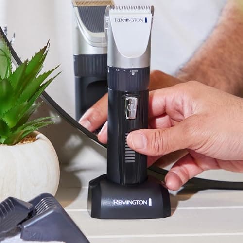 Remington Genius Hair Clippers [Professional Kit] (Pro Heavy Duty Motor, Self-Sharpening Ceramic Blades, Mains / Wireless Lithium Battery, 10 Combs, Pro Case + Accessories) HC5811 Trimmer - Image 6