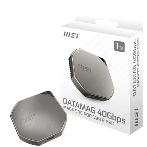MSI DATAMAG 40Gbps 1TB - USB Type-C Magnetic External SSD for PC/Mac/iPhone/Android/Console, 1TB Capacity, 4000MB/s Read & 3500MB/s Write - 5 Year Warranty (600 TBW) - Image 2