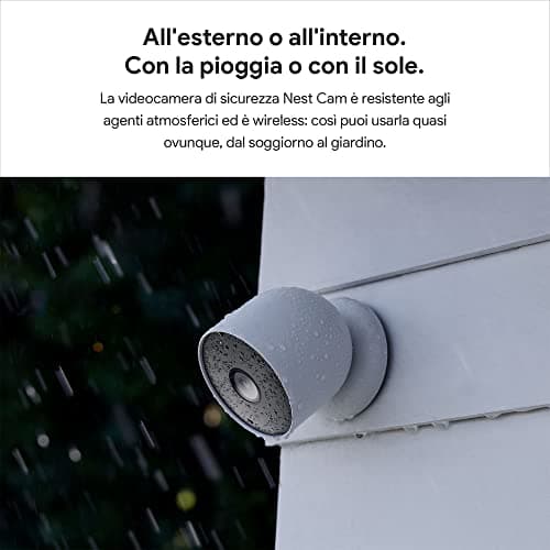 Google Nest Cam IP 720p Interior and Exterior Bombilla - Pared - Image 4