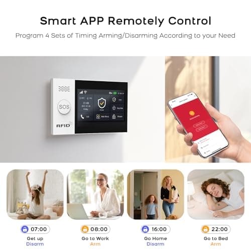 Wireless Home Alarm System, WiFi Home Alarm with APP Control, Motion Detector, Remote Controls, Window and Door Sensors, Siren, Compatible with Alexa, Google - Image 5