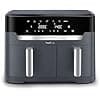 Moulinex air fryer two compartments, very large capacity 11L, 10 people, 7 automatic programs, oil-free fryer, digital touch screen, dual stainless steel, EZ942BF0, dark grey - Image 3