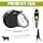 Retractable Dog Lead, Flexible Lead, Up to 50 kg, Nylon Tape with Reflective Stitching for Medium and Large Dogs for Walking, 8 m, Black and Yellow - Image 3