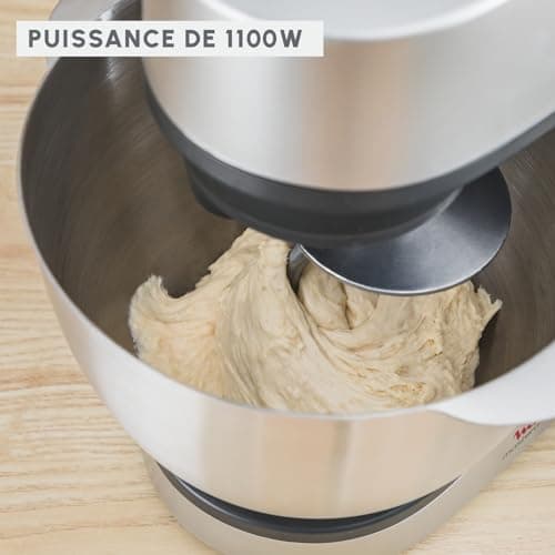 Moulinex 1100W Pastry Processor, Blender, Vegetable Cutter with Accessory for Macedonia, Meat Grinder, Mini Chopper, Masterchef Gourmet Silver QA519D32 - Image 5