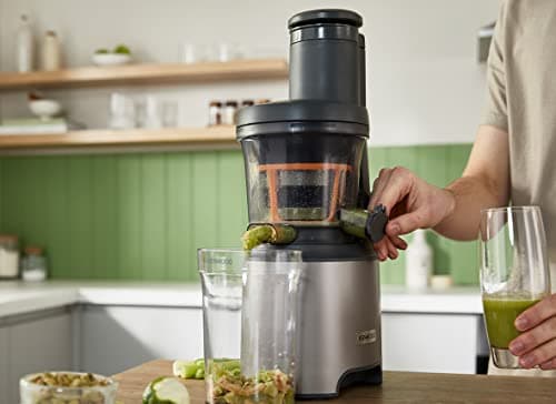 Kenwood Küchengeräte PureJuice Pro JMP85.00SI Homemade Juice Juicer, XXL Opening Whole Fruits, with Low Speed Rotation Preserve Important Vitamins, 230 W, Silver - Image 7