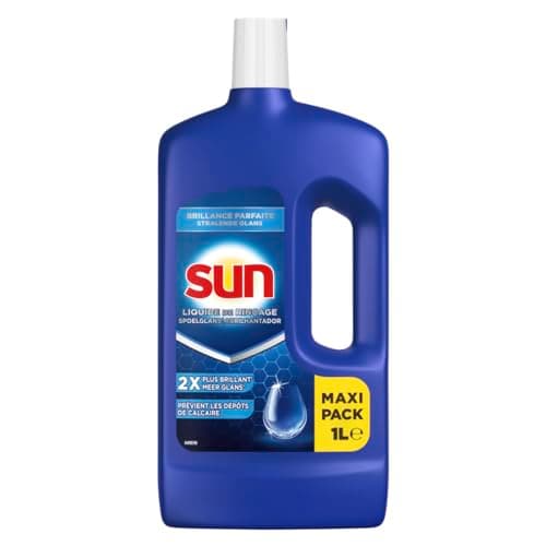 Sun Dishwasher Rinse Liquid Perfect Shine – 1 L – 2 x More Shine – Prevents Limescale Deposits on Dishes - Image 4