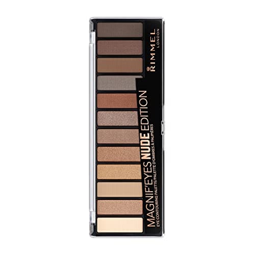 Rimmel - Ombre à Paupières Palette Magnif'Eyes 12 Pan - Fini Mat, Satiné et Brillant - Longue Tenue - 001 Nude Edition - 14,16gr - Image 3