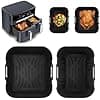Silicone Air Fryer Mould for Moulinex Air Fryer Two Compartments, Extra Large Capacity 11L EZ942BF0, Reusable Accessories Dish Basket Silicone for Tefal Dual Easy Fry XXL EY942BE0 - Image 2