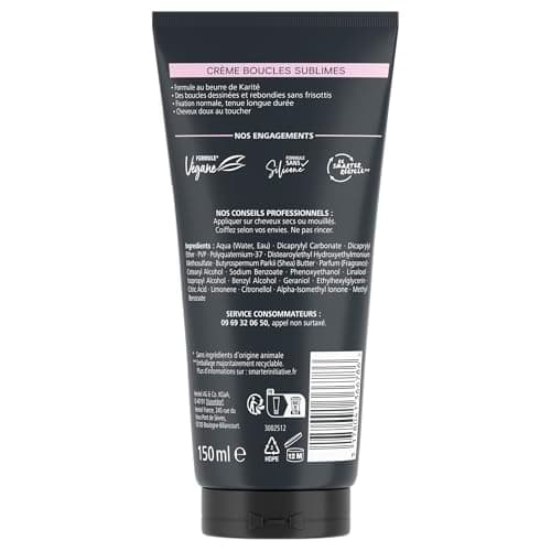 SCHWARZKOPF, Crème Boucles Sublimes, Definit les boucles, Anti-Frisottis, Formule avec du beurre de Karité, Végane et sans silicone, Fixation normale, Tenue longue durée, 150ml - Image 3