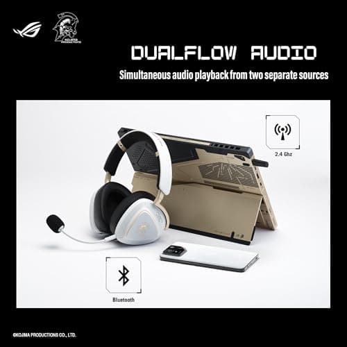 ASUS ROG Delta II-KJP - Tri-Mode Wireless Gaming Headset, 50mm Titanium Speakers, ROG SpeedNova, 110h Battery Life, Dual-Wireless and Exclusive Design Kojima Productions - Image 7