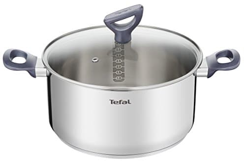 Tefal G7124614 Dailycook Stewing Pot 24 cm + Lid for All Heat Sources Including Induction Stainless Steel, 24 cm, 38, 4 x 25, 6 x 13.3 cm - Image 3