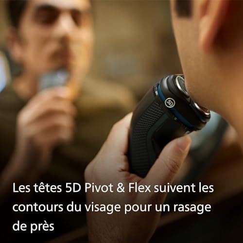 Philips Electric Shaver Series 3000 - rasoir électrique Wet & Dry pour hommes avec technologie SkinProtect, couleur Lune foncée, tondeuse à barbe rétractable, rasoir sans fil (modèle S3145/00) - Image 7