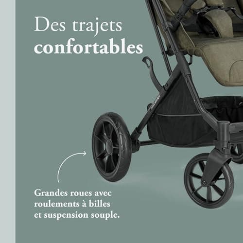 Inglesina Zenit Compact Stroller, Green, Excellent Performance, Comfortable, up to 22 kg, Big Wheels, Spacious Seat, Amazon Exclusive - Image 4