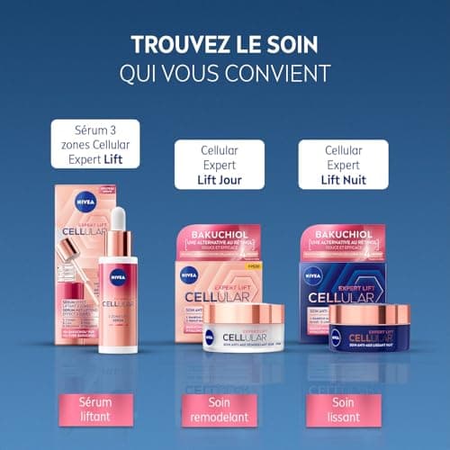 NIVEA Cellular Expert Lift - Masque Tissu Visage Liftant Anti-Age - Hydrate, Raffermit, Nourrit, Lisse & Réduit Rides - Collagène Booster - Acide Hyaluronique & Bakuchiol - Tous Types De Peaux - x 1 - Image 7