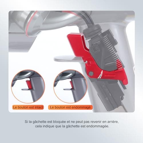 Metal Trigger Switch For Dyson V10 V11 SV12 SV14 Vacuum Cleaner, Reinforced Trigger Knob with Trigger Lock for Dyson Vacuum Cleaner, Vacuum Cleaner Spare Parts - Image 6