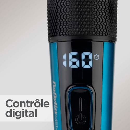 BaByliss Tondeuse cheveux avec lame en acier japonais - Batterie lithium, autonomie de 160 minutes, Charge complète en 3 heures, Étui de rangement rigide inclus, Noir, E990E - Image 7